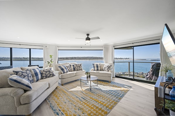 Living room area with panoramic views
