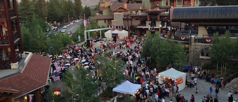 Sunset prior to Village fireworks, July 5, 2014. Photo taken from condo balcony.