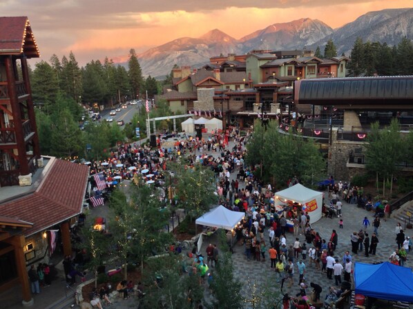 Sunset prior to Village fireworks, July 5, 2014. Photo taken from condo balcony.