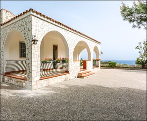 The Mediterranean ambience of the main entrance