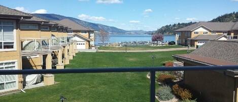 View from balcony, pool and hot tub are to the right