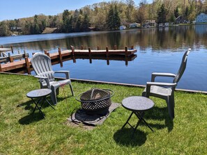 Enjoy a nightly fire by the lakeside