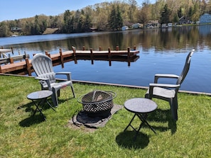 Enjoy a nightly fire by the lakeside