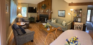 Main Floor - View/Kitchen Toward Living Room — Includes Woodburning Fireplace