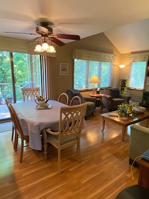 Main Floor- Living Room and Dining Table