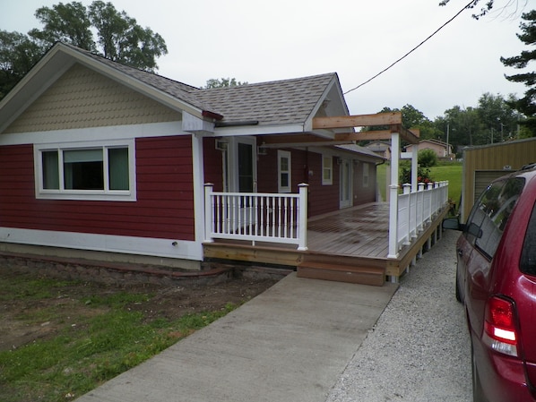 Ample off street parking on stone driveway. 