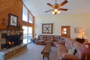 Living room with gas fireplace