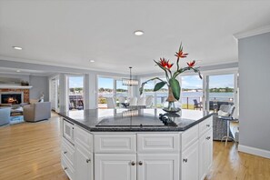 You will love the Center Island cooktop open kitchen & beautiful water views