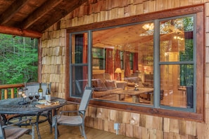 Porch and Living Room - Relax with some tapas, but still keep an eye on the TV.
