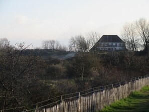 zicht vanuit de duinen