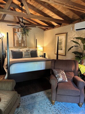 This bungalow has a mini-split unit.
Chair is a recliner