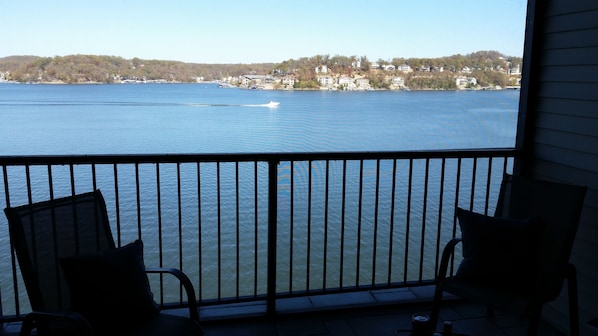 Gorgeous view of main channel from large screened deck