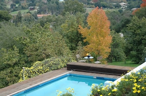 Backyard pool & spectacular view.