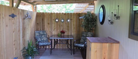 Enclosed deck and grill for your outdoor enjoyment