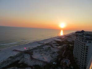 Outstanding sunsets with broad perspective, 20th floor views. 
