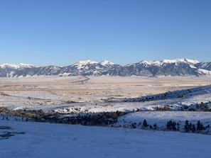 The view from the East looking down towards our cabin!