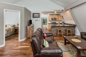 Living room and master bedroom.