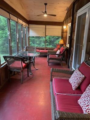 The screened porch
