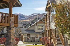 Peaceful environment and views, yet a few hundred feet away to shops & cafes.
