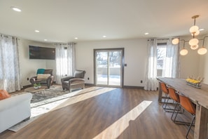 Spacious living room and dinning space.
