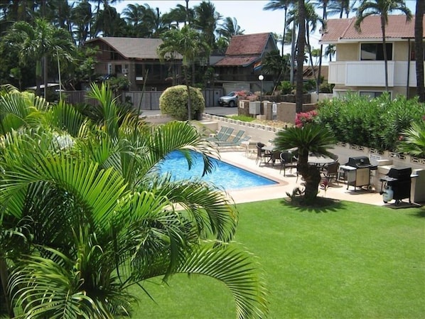 Pool and courtyard