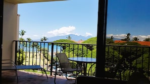 Ocean view from the lanai and living area