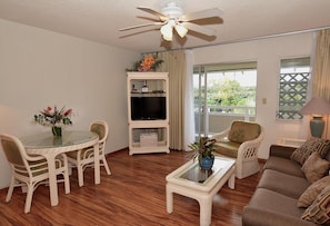 Living room with flat screen TV