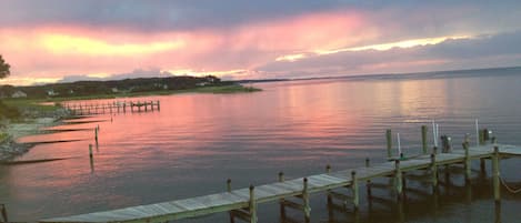 One of the amazing sunsets --our view up the Potomac River