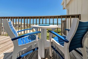 Chair Height Table and 2 Chairs on Deck