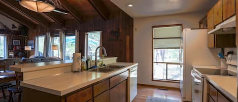 Large kitchen with center island