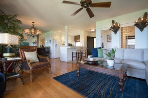 Warm and inviting top-of-the-line decorating with bamboo flooring