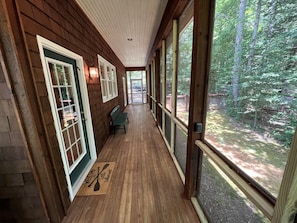 We recently screened in the full length of the porch to the front door.