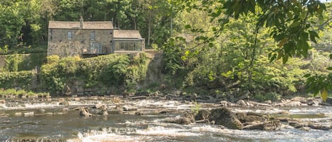 The cottage from across the Tees river