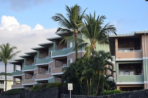 View of Kahalu’u Beach Villa Complex from Side Street.