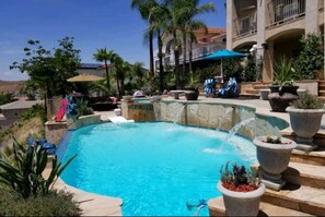 On-site Pool/Spa and patios facing North.