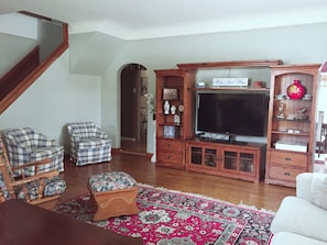 Living room with plenty seating spaces. 