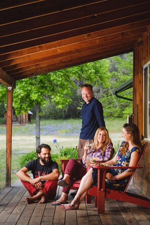 Happy hour on the front porch.