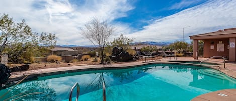 Pool and hot tub shared only with small gated community