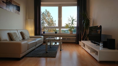 Bright apartment with panoramic views over Hannover and southloggia