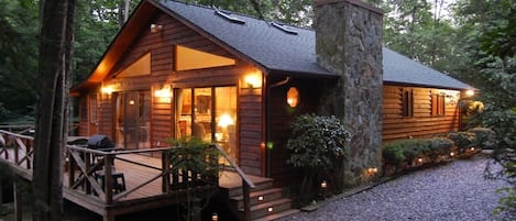 DECK OVERLOOKING RUSHING CREEK