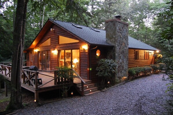 DECK OVERLOOKING RUSHING CREEK