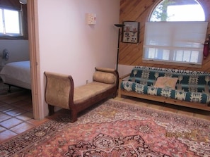 Interiors icing room and looking at bedroom 