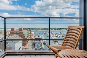 Private deck overlooking the Dimillo's marina. Watch the yachts come and go.