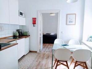 Kitchen with view into Bedroom 2