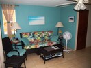 Living room with entertainment center.  Cable TV with DVD/CD player.& Chromecast
