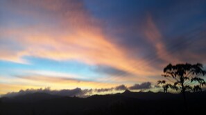 Sunrise colors when a little cloudy