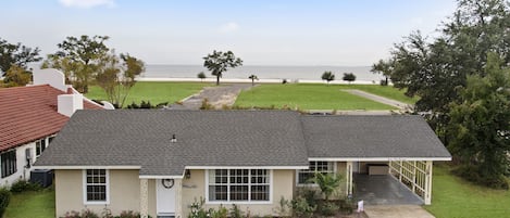 Beautiful view of the beach from most rooms in the house