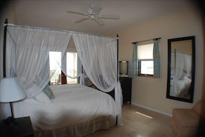 Canopy bed with plush mattress