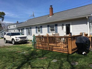 Side view of house and deck