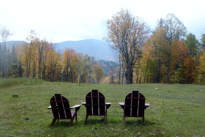 RESTORED HISTORIC ADIRONDACK CAMP: VIEWS OF NEARBY GORE MOUTAIN, PRIVACY, HISTOR
